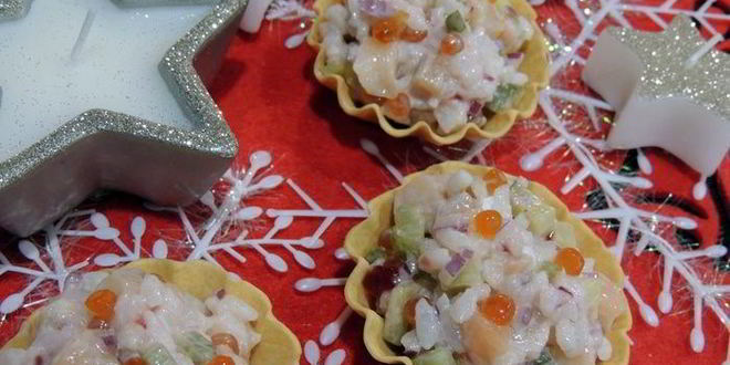 Рецепт тарталеток с семгой и икрой