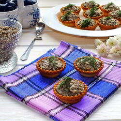 Рецепт Тарталеток с шампиньонами