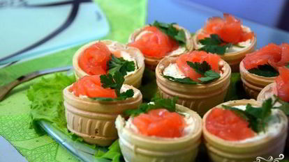 Рецепт Тарталеток с сыром Альметте