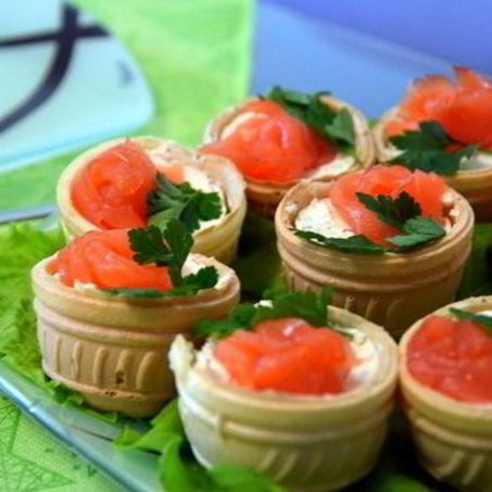 Рецепт Тарталеток с сыром Альметте