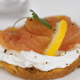 Рецепт Закусочных тарталеток с семгой