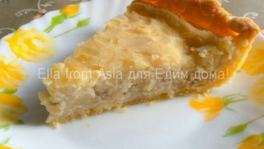 Рецепт бананова-миндального тарт с маскарпоне