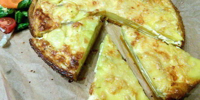 Рецепт картофельного тарта на тыквенном тесте