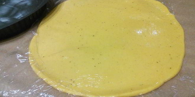 Рецепт картофельного тарта на тыквенном тесте