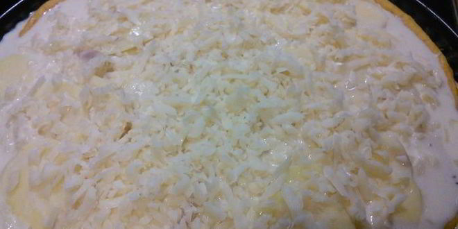 Рецепт картофельного тарта на тыквенном тесте