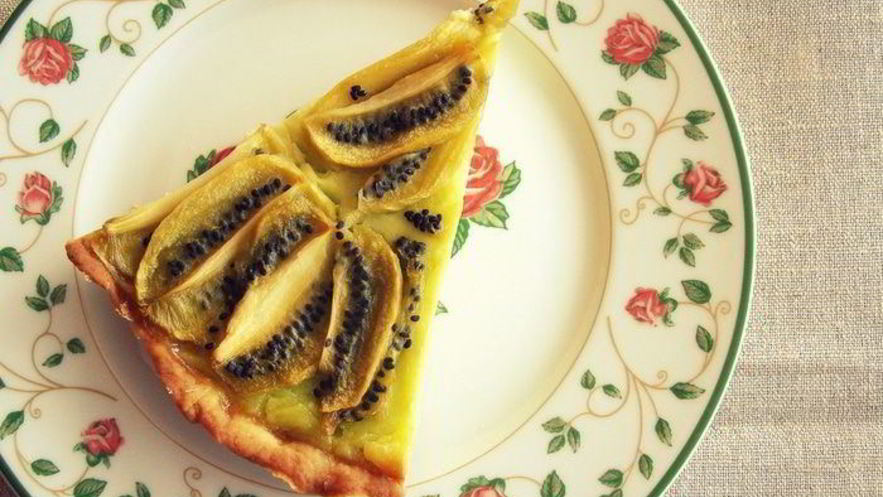 Рецепт кремового тарта с киви