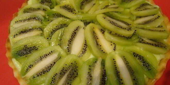 Рецепт кремового тарта с киви