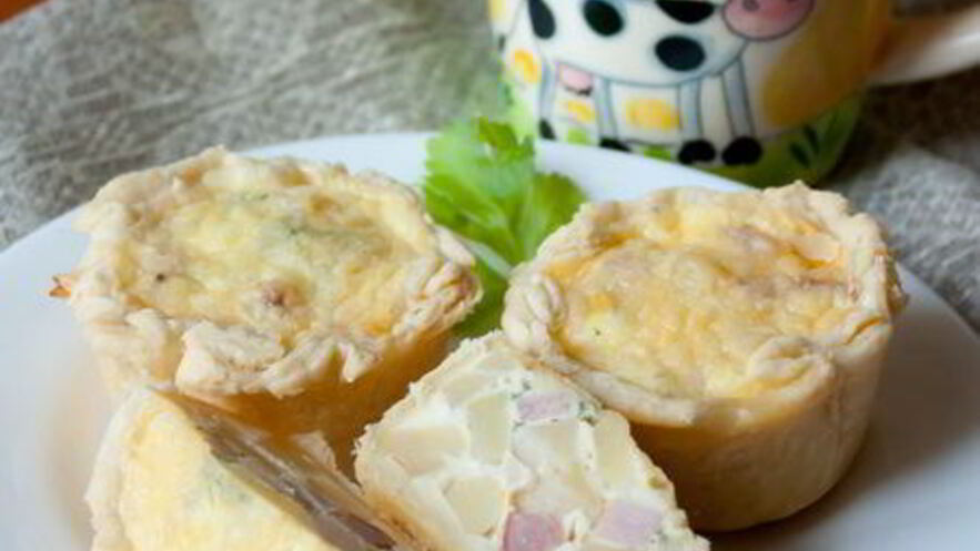 Рецепт мини-тартов с картофелем и ветчиной