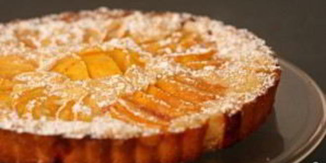 Рецепт персикового тарта с посыпкой