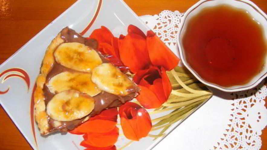 Рецепт шоколадного тарта с бананами блаженство