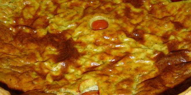 Рецепт сырно-творожного тарт с весенней зеленью