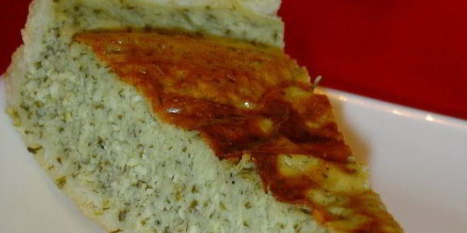 Рецепт сырно-творожного тарт с весенней зеленью