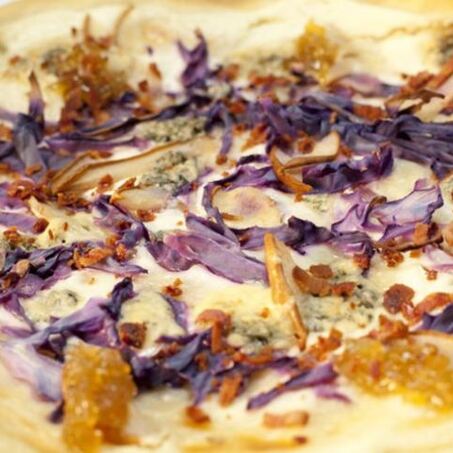 Рецепт Тарта фламбе и апельсиновый ласси