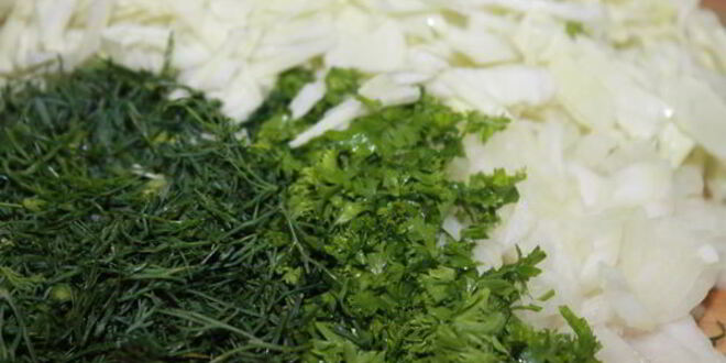 Рецепт тарта с капустой и перепелиными яйцами