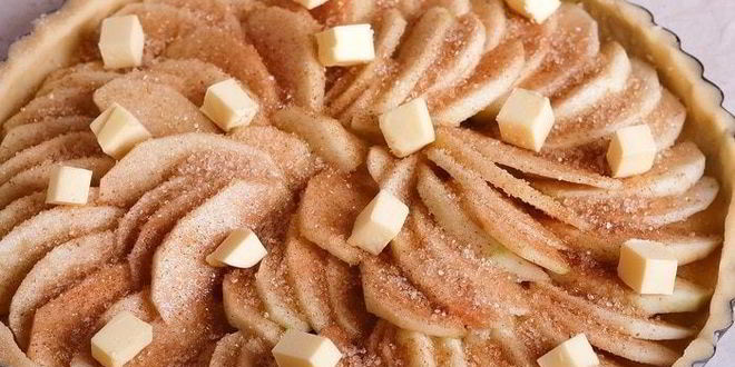 Рецепт тарта с карамелизованными яблоками