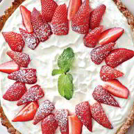 Рецепт Тарта с клубникой и творожно-йогуртовой начинкой