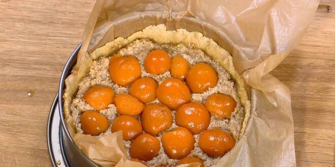 Рецепт тарта с консервированными абрикосами