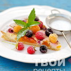 Рецепт Тарта с малиной, нектаринами и тимьяном