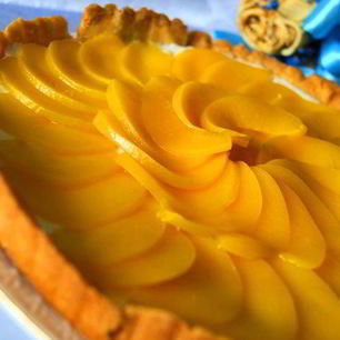 Рецепт Тарта с маскарпоне и персиками