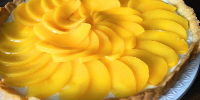 Рецепт тарта с маскарпоне и персиками