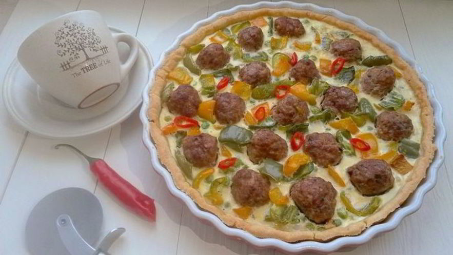 Рецепт тарта с мясными фрикадельками