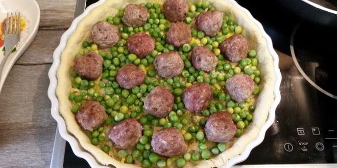 Рецепт тарта с мясными фрикадельками