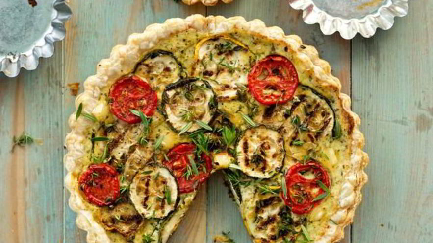 Рецепт тарта с цукини и помидорами