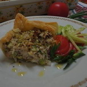 Рецепт Тарта с цукини, рисом и орехами