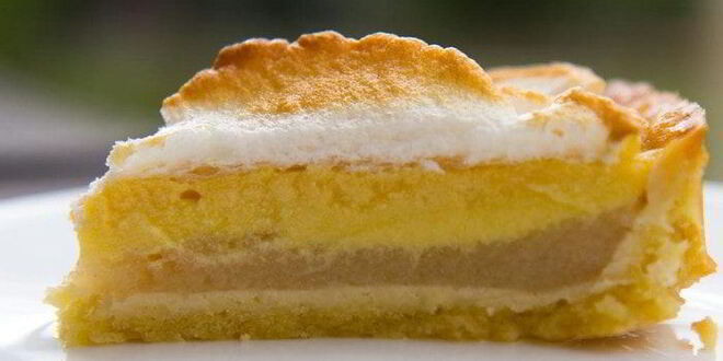 Рецепт тарта с ванильной грушей и заварным кремом под шапочкой из мереги