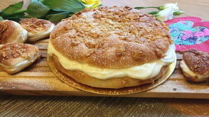 Рецепт Тарта Тропезьен с творожным кремом