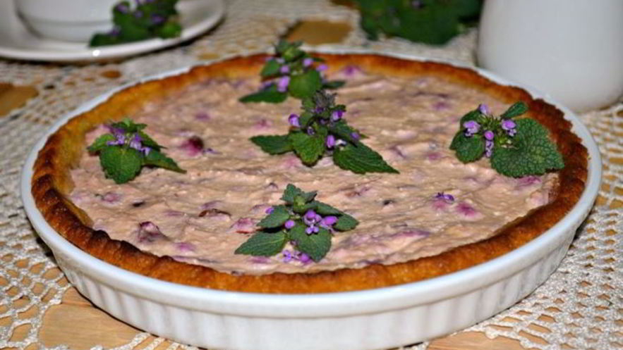 Рецепт творожно-вишневого тарт