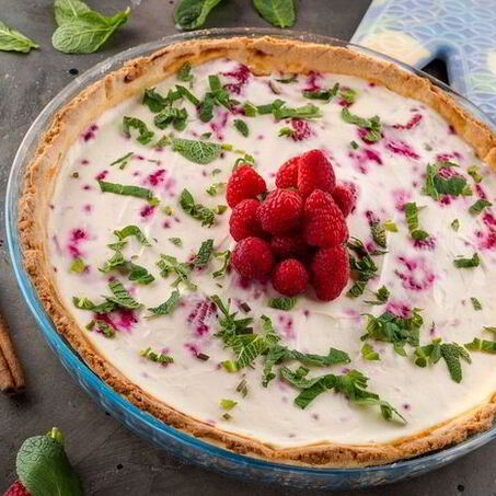 Рецепт Творожного тарта с малиной