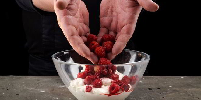 Рецепт творожного тарта с малиной