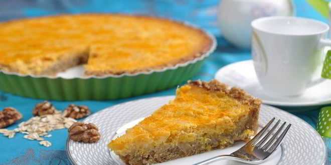 Рецепт тыквенного тарта с апельсином на ореховом тесте
