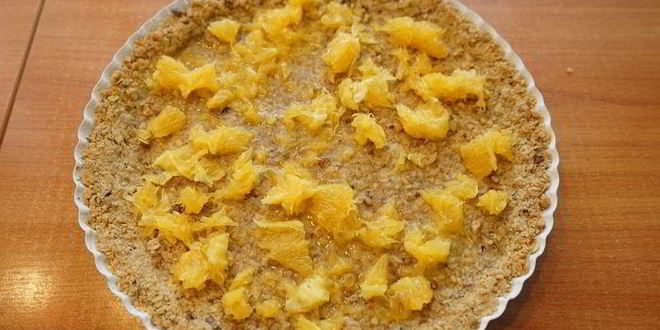 Рецепт тыквенного тарта с апельсином на ореховом тесте