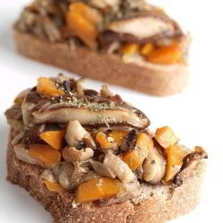 Рецепт Тостов с грибами и тыквой