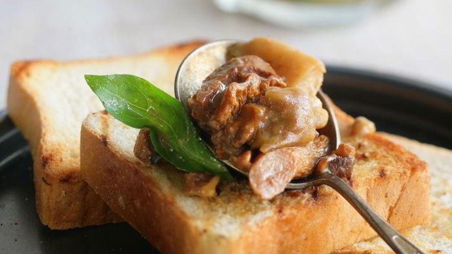 Рецепт тостов с грибным соусом