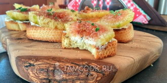 Рецепт тостов со сливочным сыром и свежим инжиром