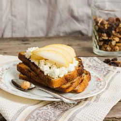 Рецепт Яблочно-творожных тосты