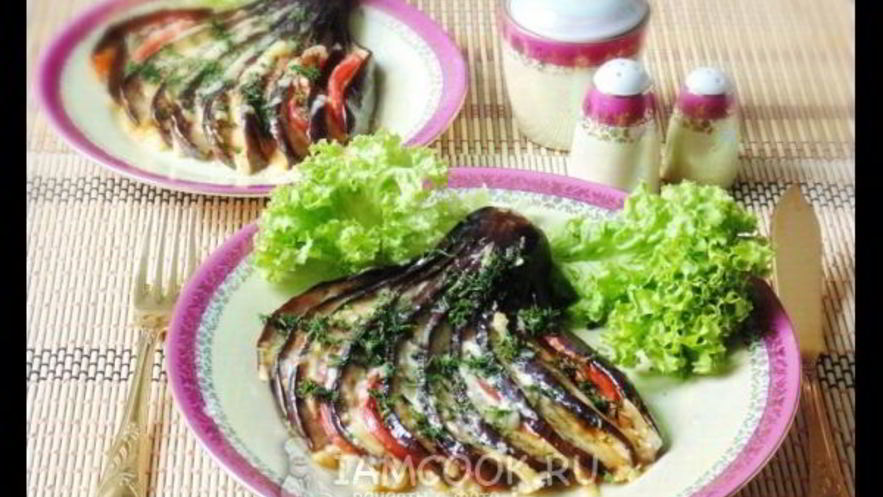 Рецепт веера из баклажанов