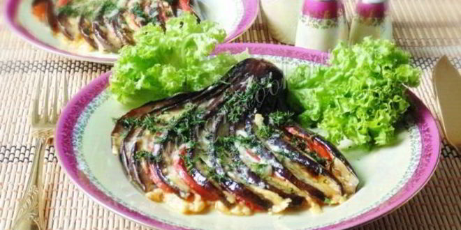 Рецепт веера из баклажанов