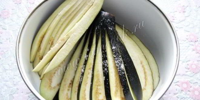 Рецепт веера из баклажанов