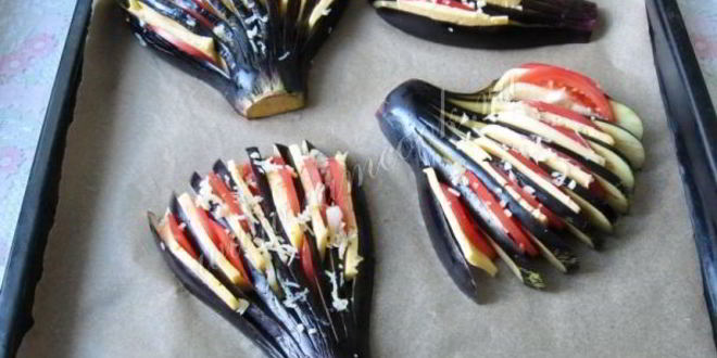 Рецепт веера из баклажанов