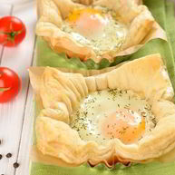 Рецепт Яичницы на слоеном тесте