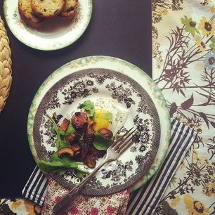 Рецепт Яичницы с грибами и беконом