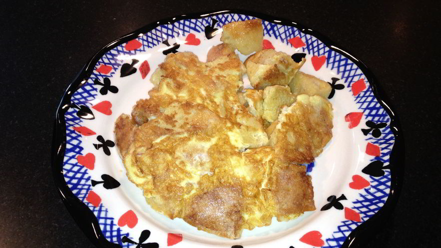 Рецепт яичницы с хлебами