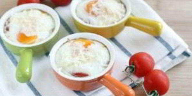 Рецепт яичницы с креветками и помидорами