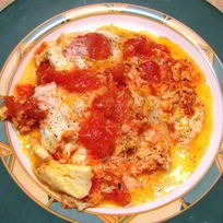 Яичница с помидорами