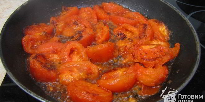 Рецепт яичницы с помидорами