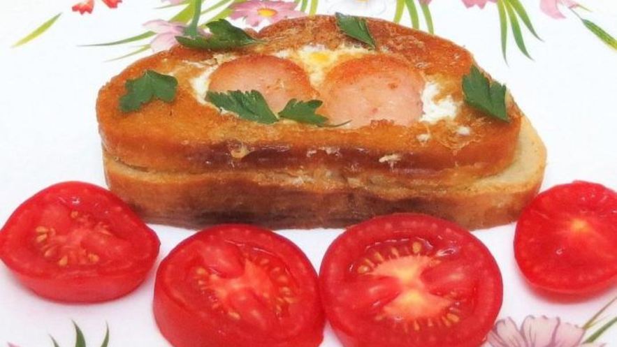 Рецепт яичницы в хлебе